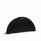 Fan Bag Leather Black Kroko