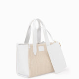 Mini Wicker Bag White
